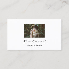Photo Event Planner Wedding White Eenvoudig Visitekaartje