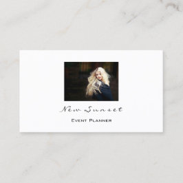 Photo Event Planner Wedding White Eenvoudig Visitekaartje