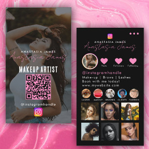 Photo Feed Influencer Grid Social Media Roze Visitekaartje