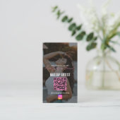 Photo Feed Influencer Grid Social Media Roze Visitekaartje (Staand voorkant)