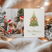 Photo FGroovy Retro Bow Christmas Feestdagenkaart