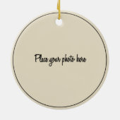 Photo First Christmas As Mr & Mrs Newlyweds Round Keramisch Ornament (Achterkant)