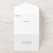 Photo Flap Black Wedding Foil All In One Uitnodiging (Buiten)