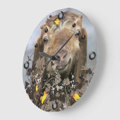 PHOTO Floral Wall Clock van UW geit Grote Klok (Hoek)