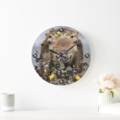 PHOTO Floral Wall Clock van UW geit Grote Klok (Huis)