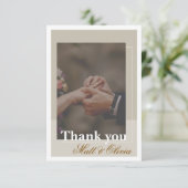 Photo Frame Wedding Thank You Card Bedankkaart (Staand voorkant)