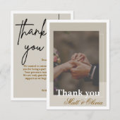 Photo Frame Wedding Thank You Card Bedankkaart (Voorkant / Achterkant)