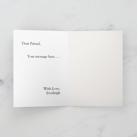 Photo Frame with Bow Bridesmaid Proposal Kaart (Binnen)