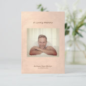 Photo Funeral Invitation Faux Metallic Effect Kaart (Staand voorkant)