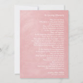 Photo Funeral Remember Pink Faux Metallic Effect (Achterkant)