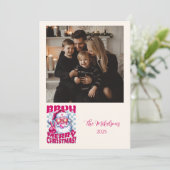 Photo Funny Bruh Merry Christmas Feestdagenkaart (Staand voorkant)