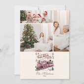 Photo Funny Santa Train Wreck Christmas Feestdagenkaart (Voorkant)