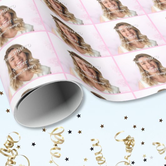 PHOTO Gift Wrapping Paper. CHANGE Background COLOR Cadeaupapier