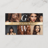 Photo Glam Professional Wig Monogram Black Gold Visitekaartje (Voorkant)