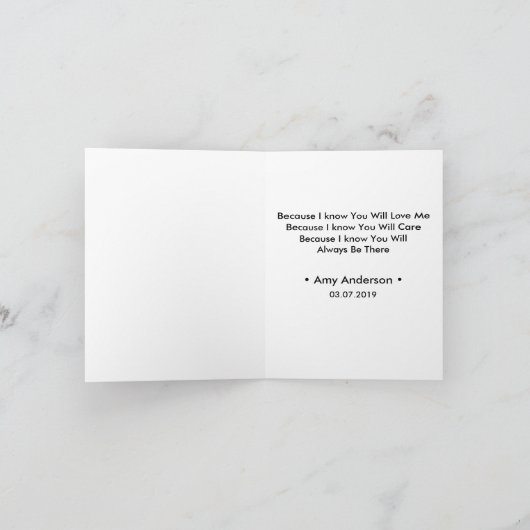 Photo Godfather Proposal Kaart (Binnen)