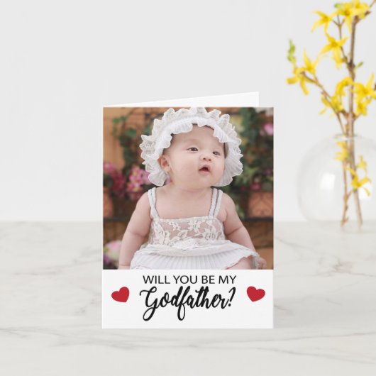 Photo Godfather Proposal Kaart (Gele Bloem)