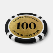 Photo Gold 100 Numbered Poker Chips (Enkel)