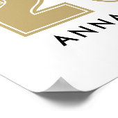 Photo Gold Graduation Party Sign Poster (Hoek)