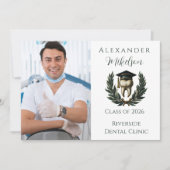 Photo Gold Laurel Tooth Graduation Party Aankondiging (Voorkant)