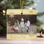 PHOTO Gold Snow keepomwille kerstfeestboom Keramisch Ornament