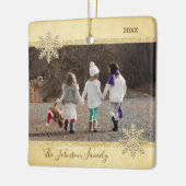 PHOTO Gold Snow keepomwille kerstfeestboom Keramisch Ornament (Links)