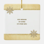 PHOTO Gold Snow keepomwille kerstfeestboom Keramisch Ornament (Achterkant)