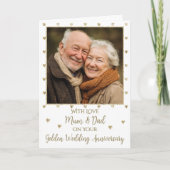 Photo Golden Wedding Anniversary 50 years Card Kaart (Voorkant)