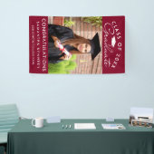 Photo Graduation 2026 Congrats Grad Burgundy Spandoek (Beurs)