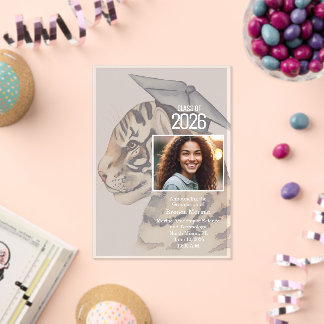 Photo Graduation Announcement Acrylic Invitation Acryl Uitnodigingen