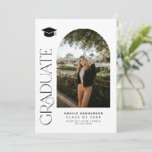 Photo graduation announcement and party invitation kaart (Staand voorkant)