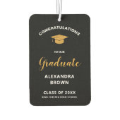 Photo Graduation Announcement Black Luchtverfrisser (Achterkant)