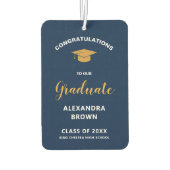 Photo Graduation Announcement Blue Luchtverfrisser (Achterkant)
