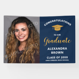 Photo Graduation Announcement Blue Spandoek