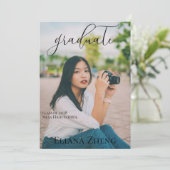 Photo Graduation Announcement Card (Staand voorkant)