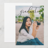 Photo Graduation Announcement Card (Voorkant / Achterkant)