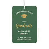 Photo Graduation Announcement green Luchtverfrisser (Achterkant)