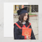 Photo Graduation Invitation, Class of 2026 Kaart (Voorkant / Achterkant)
