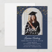 Photo Graduation Party Invitation Kaart (Voorkant / Achterkant)