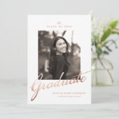 Photo Graduation Party Invitation Kaart (Staand voorkant)