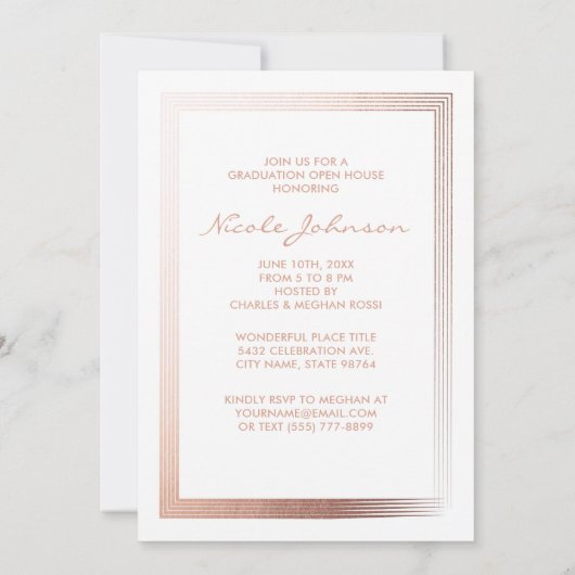 Photo Graduation Party Invitation Kaart (Achterkant)