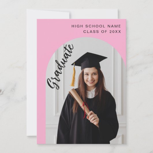 Photo Graduation Party Invitation Kaart (Voorkant)