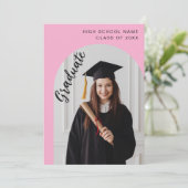 Photo Graduation Party Invitation Kaart (Staand voorkant)