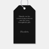 Photo Graduation Party Thank You black Cadeaulabel (Achterkant)