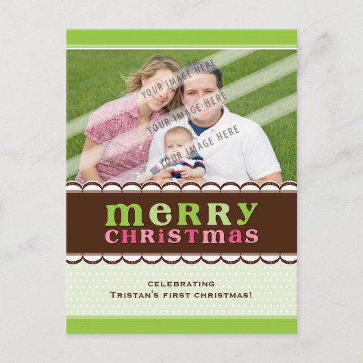 PHOTO GREETING POSTCARD :: candyfloss 2 Feestdagenkaart (Voorkant)