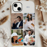 Photo Grid 4 Afbeeldingen Naam of Initialen Neutra Case-Mate iPhone 14 Plus Hoesje<br><div class="desc">Moderne fotocollage iPhone-hoesje gepersonaliseerd met jouw naam of initialen en 4 van uw favoriete afbeeldingen. De fotosjabloon geeft uw foto's automatisch weer in verticaal portretformaat met afgeronde hoeken. De telefoonhoes is gedrukt in neutrale steenkleur - hoewel u van harte welkom bent om een of alle kleuren in het ontwerpgereedschap te...</div>