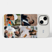 Photo Grid 4 Afbeeldingen Naam of Initialen Neutra Case-Mate iPhone Case (Achterkant (horizontaal))