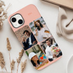 Photo Grid 4 Afbeeldingen Naam of Initialen Sinaas Case-Mate iPhone 14 Plus Hoesje<br><div class="desc">Moderne fotocollage iPhone-hoesje gepersonaliseerd met jouw naam of initialen en 4 van uw favoriete afbeeldingen. De fotosjabloon geeft uw foto's automatisch weer in verticaal portretformaat met afgeronde hoeken. De telefoonhoes is afgedrukt in sinaasappel - hoewel u van harte welkom bent om een of alle kleuren in het ontwerpgereedschap te wijzigen....</div>