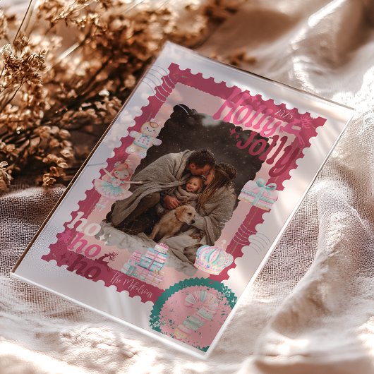 Photo Groovy Nutcracker Retro Pastel Christmas Acryl Uitnodigingen