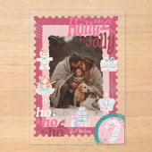 Photo Groovy Nutcracker Retro Pastel Christmas Acryl Uitnodigingen (Voorkant)