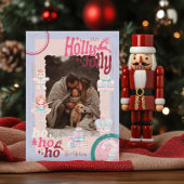 Photo Groovy Nutcracker Retro Pastel Christmas Feestdagenkaart